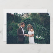 Invitation Photo de réception de mariage "Heureux pour toujou (Dos)