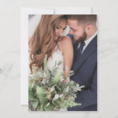 Invitation Photo de réception de mariage Heureux pour toujour (Dos)