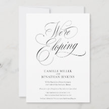 Photo de réception de mariage intime avec calligra
