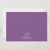 Invitation photo de récital de danse violet / viol (Dos)