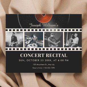 Invitation photo de récital de musique rétro