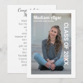 Invitation Photo de remise de diplôme Annonce de couleur modi (Devant / Derrière)