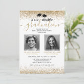 Invitation Photo de remise de diplôme conjointe élégante en o (Debout devant)