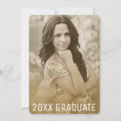 Invitation Photo de remise de diplôme de fête de fin d'études (Dos)