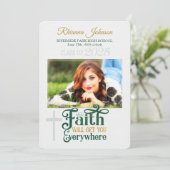 Invitation Photo de remise de diplôme de la promotion chrétie (Debout devant)