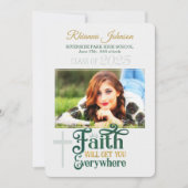 Invitation Photo de remise de diplôme de la promotion chrétie (Devant)