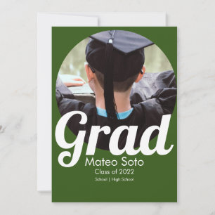 Invitation Photo de remise de diplôme en gras, toutes couleur