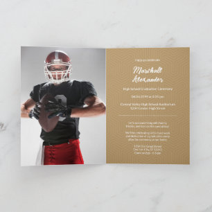 Invitation photo de remise de diplôme géométrique 