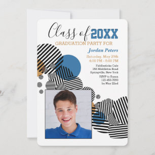 Invitation photo de remise de diplômes moderne