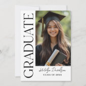 Invitation Photo de remise de diplômes moderne sur mesure en  (Devant)