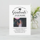 Invitation Photo de remise de diplômes Script Graduate Fête d (Debout devant)