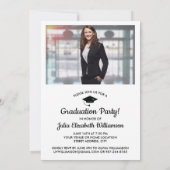 Invitation Photo de remise des diplômes de l'école de commerc (Dos)