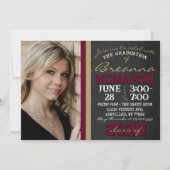 Invitation Photo de remise des diplômes sur tableau noir Bour (Devant)