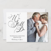 Invitation Photo de renouvellement de vœux d'anniversaire de (Devant)