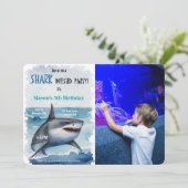 Invitation Photo de requin 5e anniversaire (Debout devant)