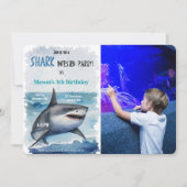 Invitation Photo de requin 5e anniversaire (Devant)