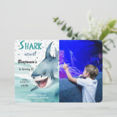 Invitation Photo de requin de la fête du 5e anniversaire (Debout devant)