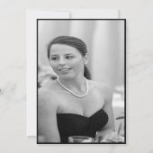 Invitation Photo de retraite Élégant noir et blanc élégant (Dos)