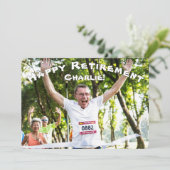Invitation Photo de retraite heureuse (Debout devant)