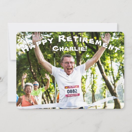 Invitation Photo de retraite heureuse (Devant)