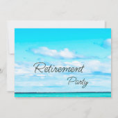 Invitation Photo de retraite Ocean Beach Blue Modern (Dos)