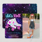 Invitation photo de roller skating (Devant / Derrière)