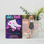 Invitation photo de roller skating (Debout devant)