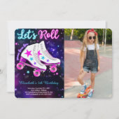 Invitation photo de roller skating (Devant)