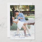 Invitation Photo de sauvegarde de date fun Hand Drawn French (Devant)