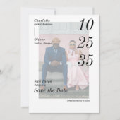 Invitation Photo de save the date minimal moderne (Devant)
