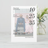 Invitation Photo de save the date minimal moderne (Debout devant)