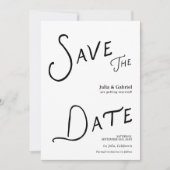 Invitation Photo de Save The Date Moderne (Devant)