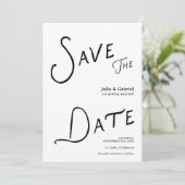 Invitation Photo de Save The Date Moderne (Debout devant)