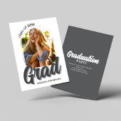 Invitation Photo de script de la fête de graduation moderne