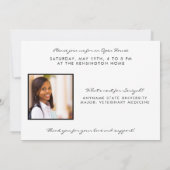 Invitation Photo de script de remise de diplômes élégant mode (Dos)