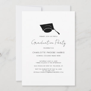 Invitation Photo de script de remise de diplômes Fête de fin