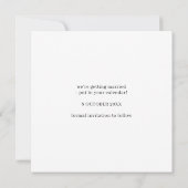 Invitation Photo De Script Minimal Moderne Économisez Notre D (Dos)