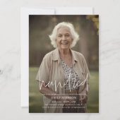 Invitation Photo de script moderne minimal 100e anniversaire (Devant)