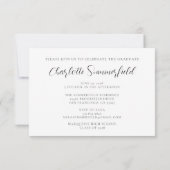 Invitation Photo de script tendance noir & blanc Graduation (Dos)