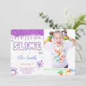 Invitation photo de Slime modifiable (Debout devant)