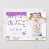 Invitation photo de Slime modifiable (Devant)