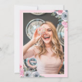 Invitation Photo de soins infirmiers pour filles florales ros (Dos)