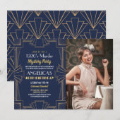 Invitation Photo de soirée d'anniversaire mystère de meurtre (Devant / Derrière)