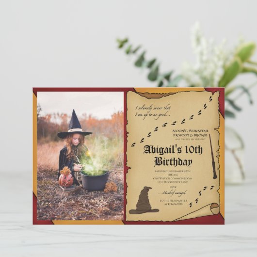 Invitation photo de sorcellerie (Debout devant)