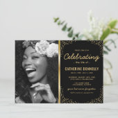 Invitation Photo de souvenir de funérailles élégantes (Debout devant)
