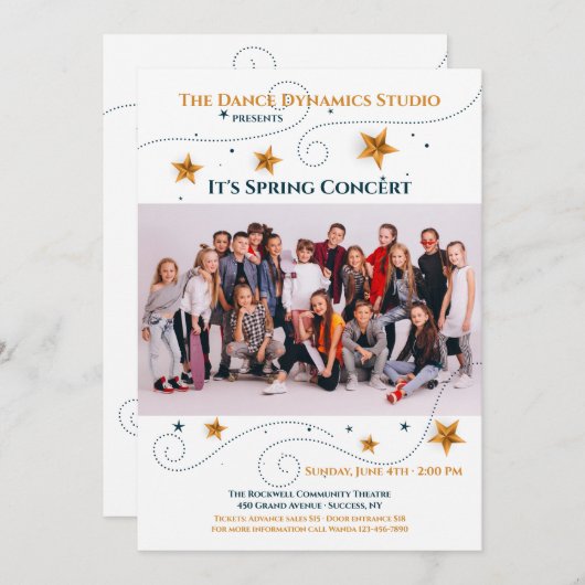 Invitation photo de Star Photo Frame Considérant (Devant / Derrière)