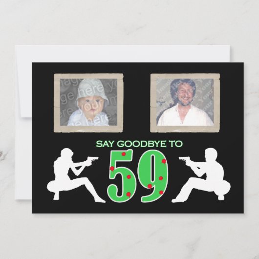 Invitation Photo de style mafieux en 60e anniversaire (Devant)