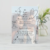 Invitation Photo de superposition pour le dîner de répétition (Debout devant)