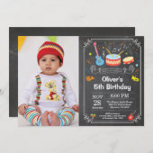 Invitation Photo de tableau d'invitation de fête (Devant / Derrière)