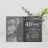 Invitation Photo de tableau noir pour 40e anniversaire de mar (Debout devant)